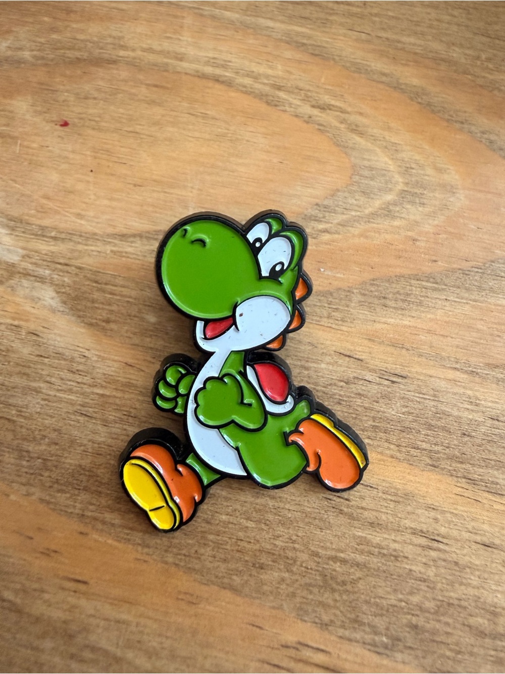 Nintendo Green Yoshi Enamel Pin with Orange and Yellow Accents